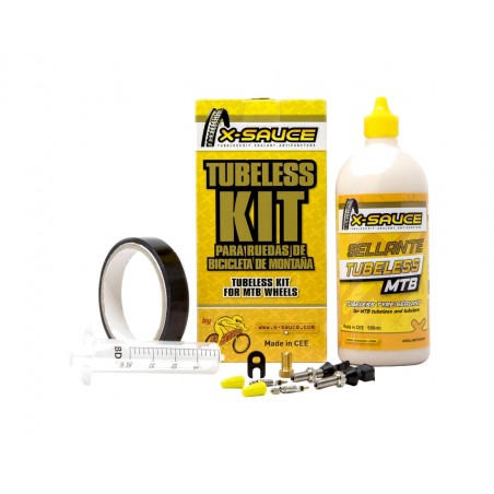 X-SAUCE Tubeless kit for MTB with thin valve and tape 20MM X32500