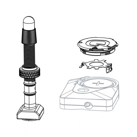 QUARQ Replacement valve for pressure sensor with battery cover TYREWIZ (CON LLAVE VALVULA) (1UND) 11.3018.009.001