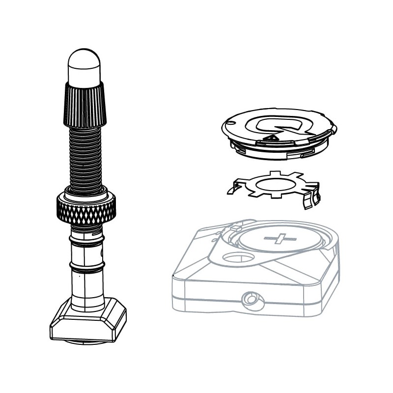 QUARQ Kit de 2 válvulas para sensor presión TYREWIZ 101 XPLR (CON LLAVE VALVULA) 11.3018.011.003