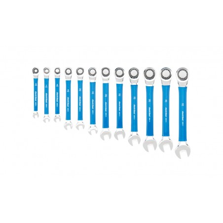 PARK TOOL Juego de llaves métricas con trinquete 12U: 6MM-17MM MWR-SET