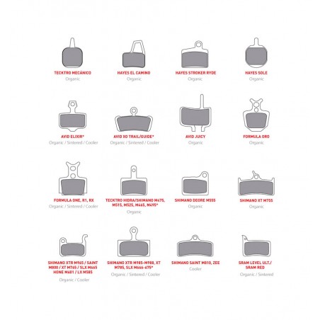 ONOFF Organic brake pads for bicycles SHIMANO XT M755 020.45122