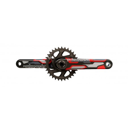 TRUVATIV CRANKSET AND PLATE SET DESCENDANT EAGLE COL TLD CARBON DUB BOOST RED 00.6118.577.002