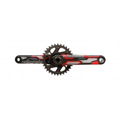 TRUVATIV JUEGO DE BIELAS Y PLATO DESCENDANT EAGLE COL TLD CARBON DUB BOOST RED 00.6118.577.002