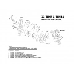 AVID Brake caliper gasket kit ELIXIR 11.5015.031.000
