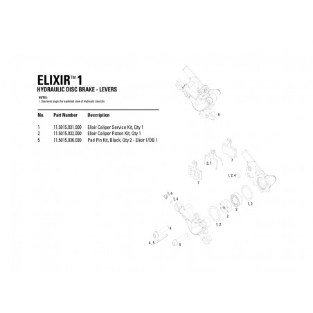 AVID Brake caliper piston kit ELIXIR/X0/XX 11.5015.032.000