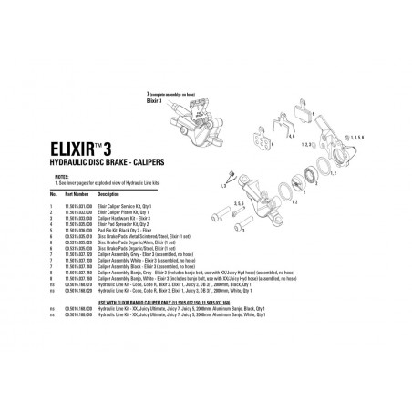 AVID Brake pad pin ELIXIR 3/5/R/DB3/DB5 11.5015.036.000