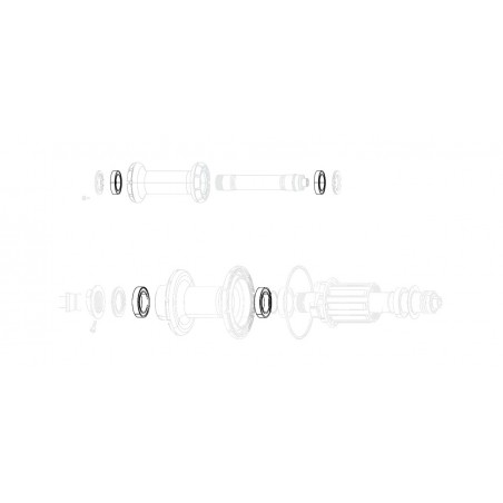 ZIPP Rodamientos de repuesto para buje (KIT 2) 88/188 11.1915.028.000