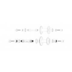 ZIPP Replacement front axle for track hub with cones 333 11.1918.057.000