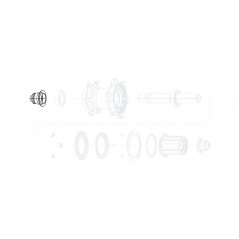 ZIPP Replacement rear hub caps QR SRAM COGNITION NSW DISC 11.2018.048.010