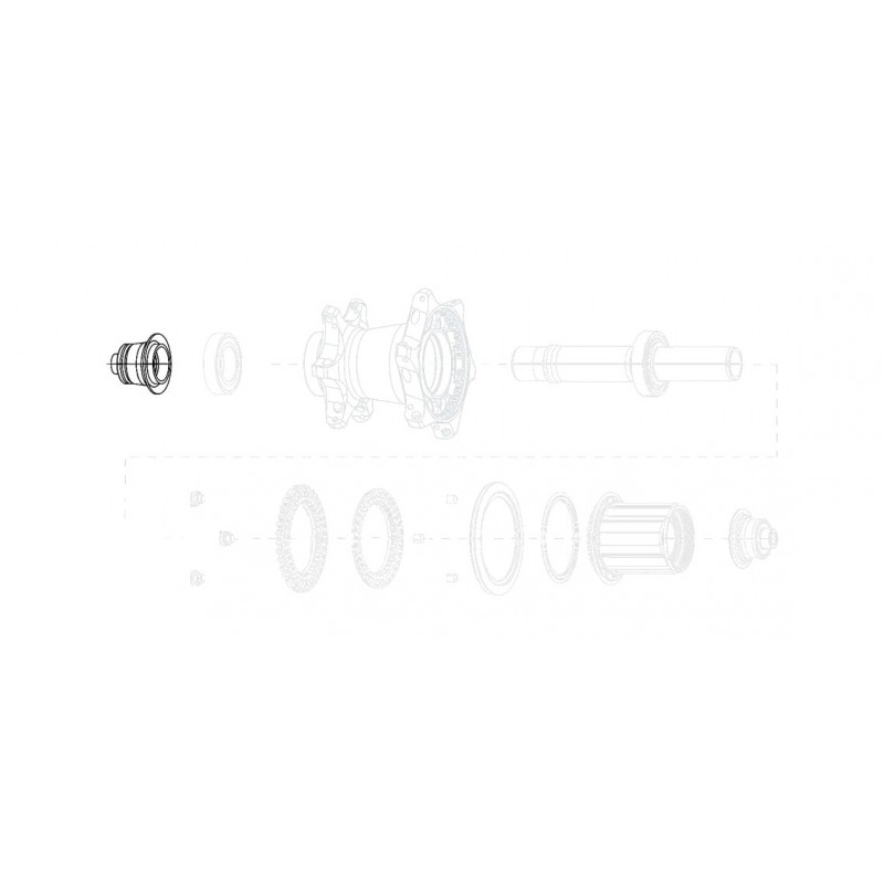ZIPP Replacement rear hub caps for Cognition NSW disc hubs SRAM 12X135 11.2018.049.010
