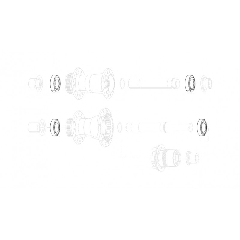 ZIPP Replacement bearings for hub (2UDS) ZR1 11.2018.064.000