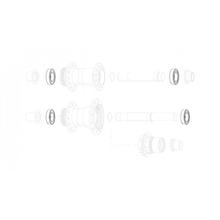 ZIPP Rodamientos de repuesto para buje (2UDS) ZR1 11.2018.064.000