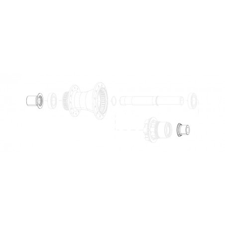 ZIPP Tapas traseras de repuesto para buje 12X142 XDR/11V ZR1 DISC 11.2018.064.005