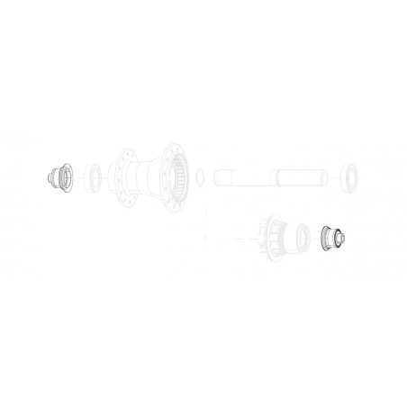 ZIPP Replacement rear hub caps QR XDR/11V PARA ZR1 11.2018.064.006