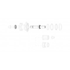 ZIPP Kit de eje trasero repuesto para llanta COGNITION V2 11.2018.065.004