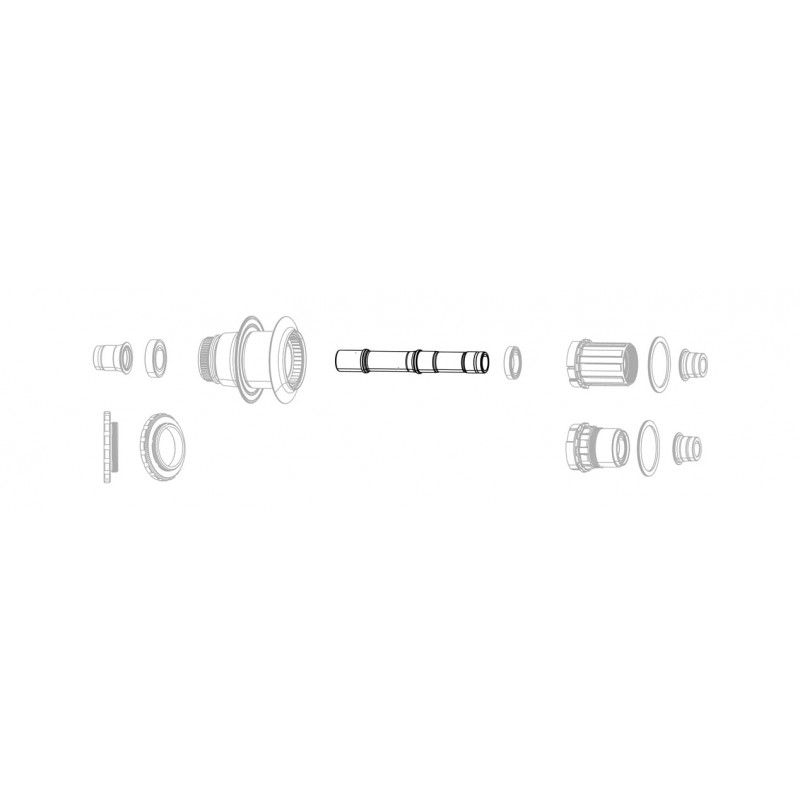 ZIPP Replacement rear axle for track brake hub SP9 11.2018.068.000