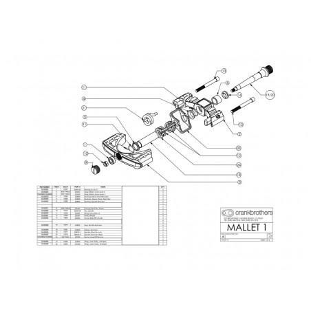 CRANKBROTHERS Repuesto de ala interna para pedal candy/eggbeater/mallet CANDY/EGG BEATER/MALLET 12 13086