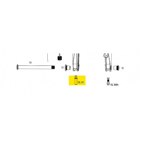 ROCK SHOX Kit tornillo para botellas de bicicleta RUDY (2022) 11.4018.124.001