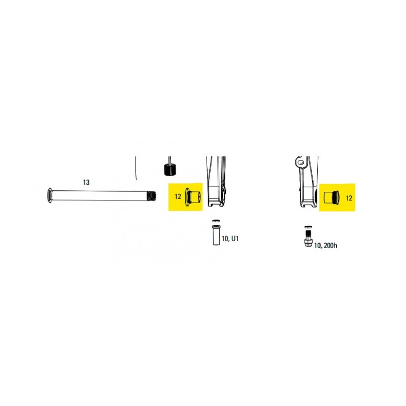 ROCK SHOX Replacement axle bushings specific to suspension MAXLE RUDY (2022) 11.4018.125.000