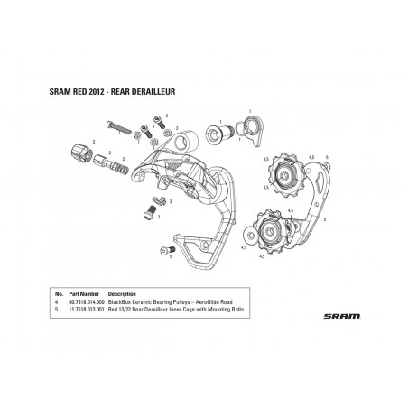 SRAM Cambio para bicicleta AERO GLIDE WIFLI NEW RED 10V 00.7515.090.010