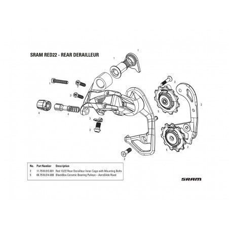 SRAM Replacement of ceramic rollers for change RED (10/11V - FORCE 11V) 00.7518.014.000