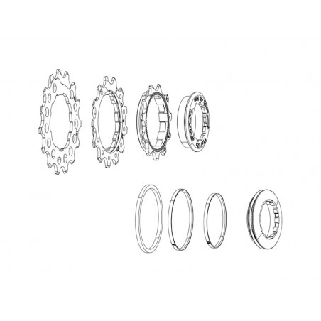 SRAM Recambio de set coronas para cassette PG-1231 (APEX XPLR) 11/12/13 11.2418.009.000