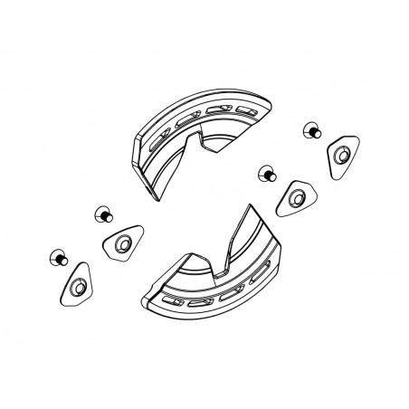 SRAM Kit de repuesto protectores plato X0 T-TYPE (INCLUDING 1 IMPACT GUARD 2 BACKPLATES BOLTS) D1 11.6318.007.000VAR