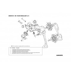 SRAM Repuesto de caja con roldanas para cambio XX1/X01 11.7518.017.000