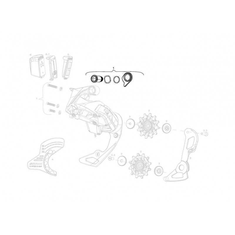 SRAM Kit de repuesto tornillo para cambio RED ETAP AXS 11.7518.093.001