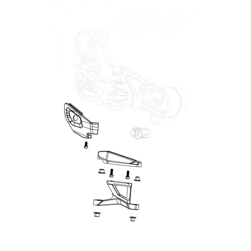 SRAM Replacement kit of upper and lower guards with screws for derailleur EAGLE AXS T-TYPE X0 11.7518.104.005