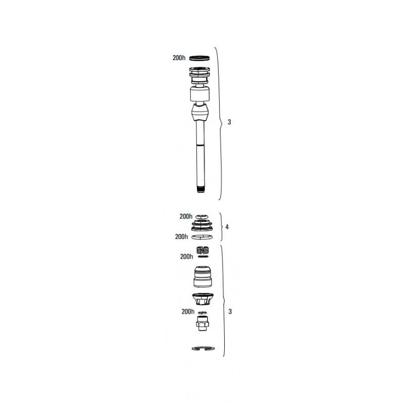 ROCK SHOX Recambio de vástago A1 (2022) DEB AIR RUDY XPLR 11.4018.111.019VAR