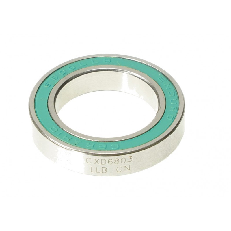 ENDURO BEARINGS Rodamiento radial cerámico para buje CXD 6803 LLB XD15 CERAMIC-HYBRID ABEC-5 (CN CLEARANCE) 17MM X 26MM 5MM EB89