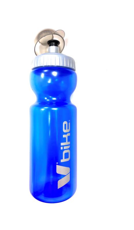V BIKE bicycle bottle - 700ml transparent blue with mud-proof lid 11991
