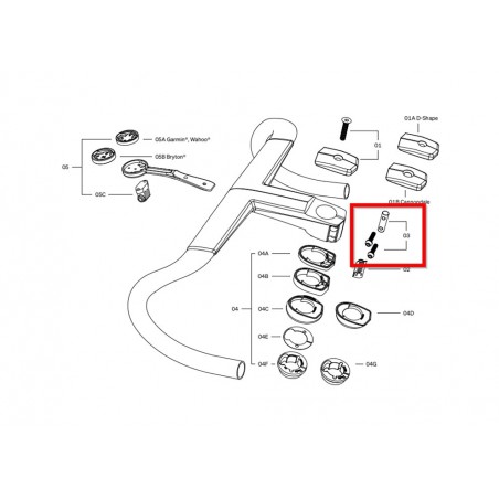 DEDA Handlebar stem nut and bolt kit TITANIO/CILINDRO POTENCIA MANILLAR ALANERA RS 725776