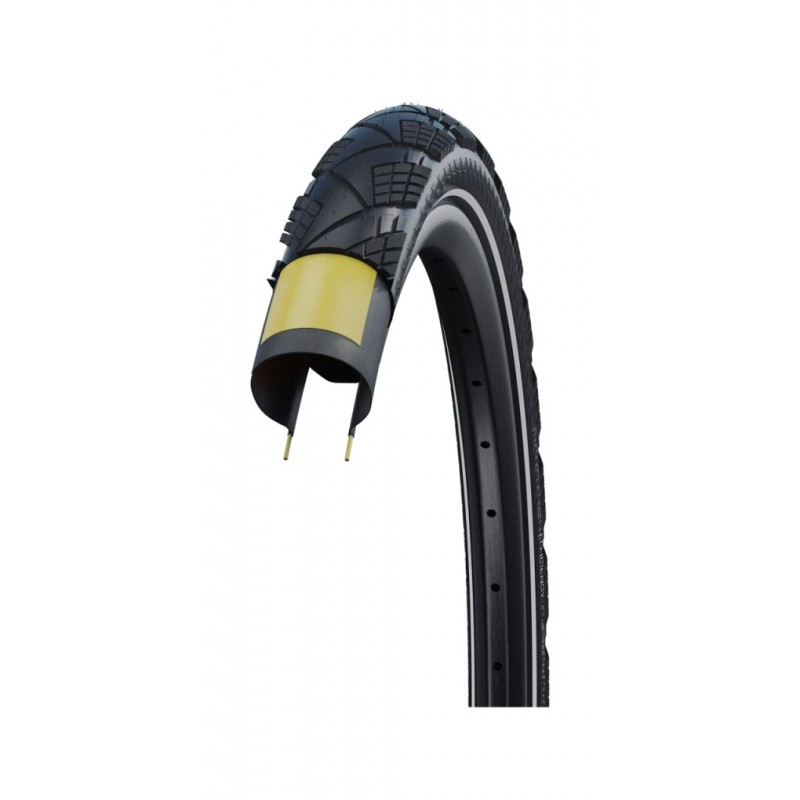 SCHWALBE Cubierta neumático para bicicleta plegable MARATHON EFFICIENCY 28X1.70 HS617 EVO SUPER RACE V-G ADDIX REFL 45-622 72592