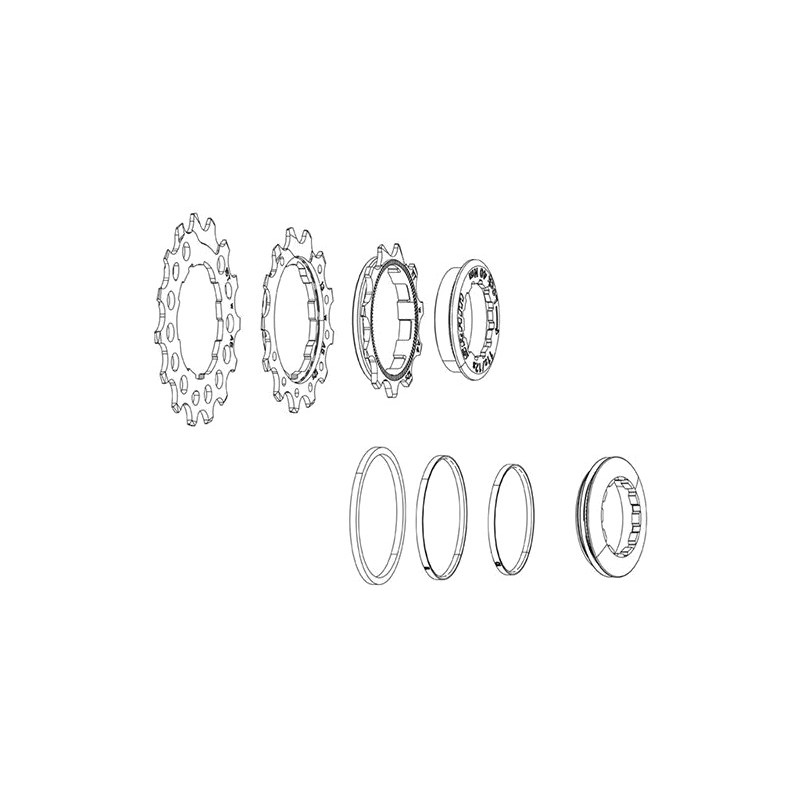 SRAM Five-ring bicycle cassette kit includes lockring XS-1270 EAGLE 10/12/14/16/18D 108700