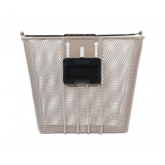 BASIL Cesta delantera para bicicleta con placa acero BILBAO (26X22X28 CM) KLICKFIX 725824VAR