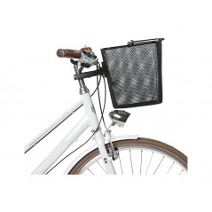 BASIL Front bicycle basket with plate and stem support, steel BILBAO (26X22X28 CM) KLICKFIX 725826