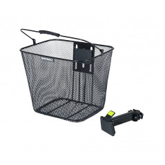 BASIL Cesta delantera para bicicleta con soporte de potencia acero BILBAO (26X22X28 CM) 725828