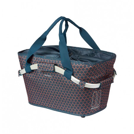 BASIL Rear bicycle basket with polyester plate FLAIR CARRY ALL 22L (38X21X27 CM) MIK 2.0 725830VAR