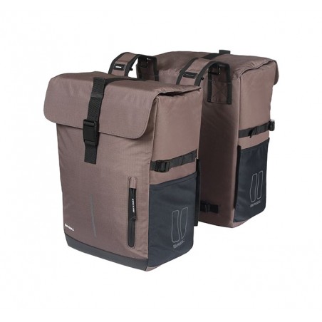 BASIL Rear bicycle panniers with universal polyester system MOVE 30L (27X16X38 CM) BRIDGE 725845VAR
