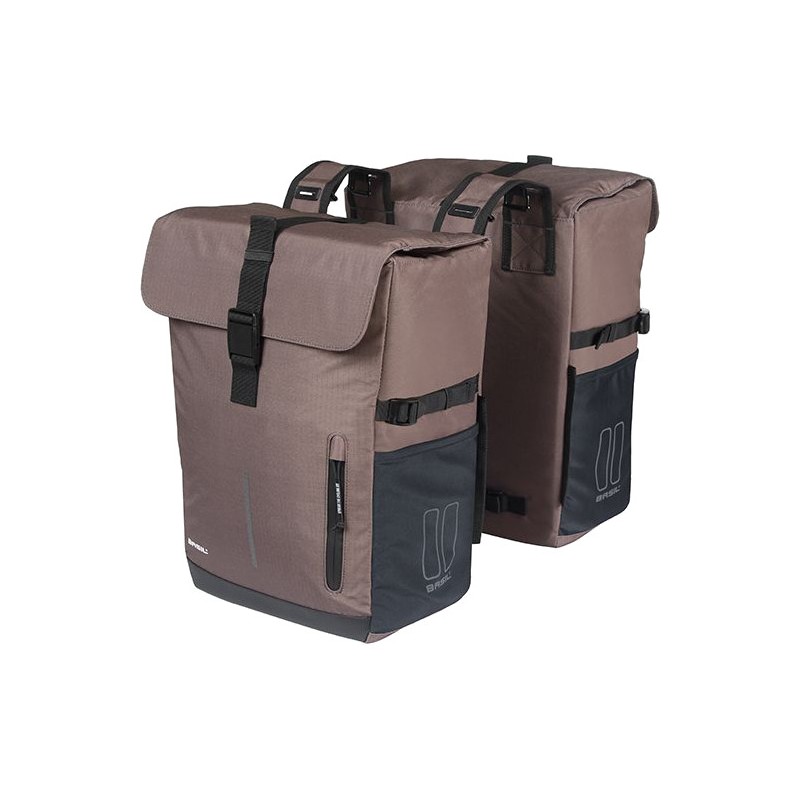 BASIL Alforjas traseras para bicicleta con sistema universal poliéster MOVE 30L (27X16X38 CM) BRIDGE 725845VAR