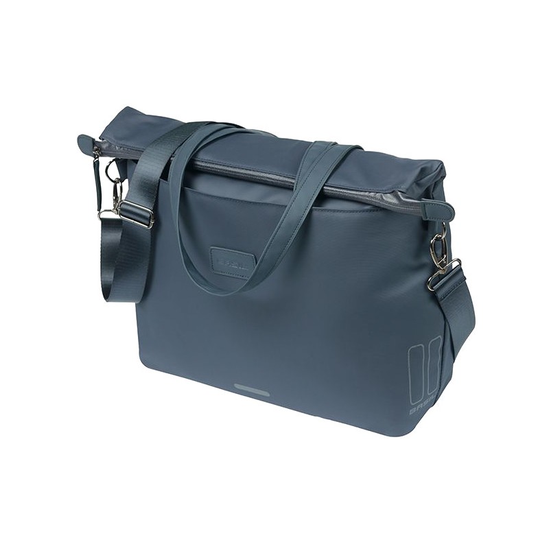 BASIL Bicycle bag with hooks, waterproof polyester MANHATTAN 12L MARINO (38X12X30 CM) COMMUTER HOOK-ON 725855