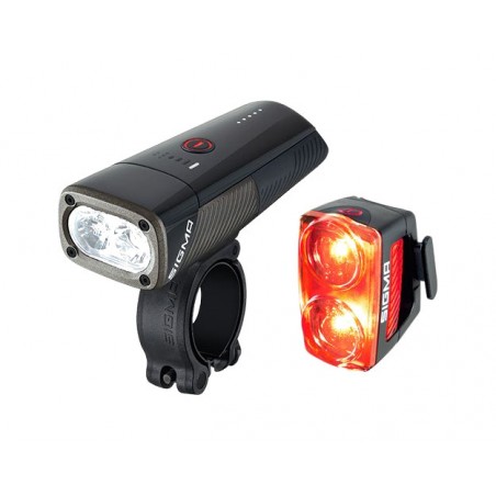 SIGMA Juego de luces para bicicleta con carga delantera BUSTER 1600 TRASERA RL 150 USB-C 726082