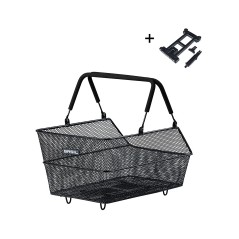 BASIL Rear bicycle basket with steel plate CENTO (24X39X13.5 CM) MIK 726726VAR