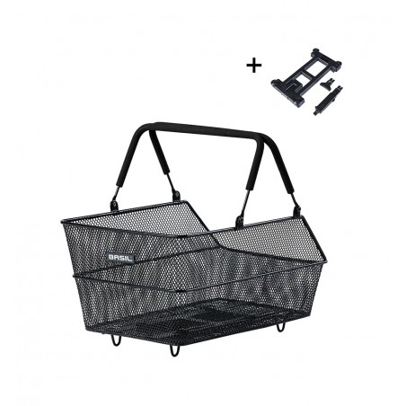 BASIL Cesta trasera para bicicleta con placa acero CENTO (24X39X13.5 CM) MIK 726726VAR