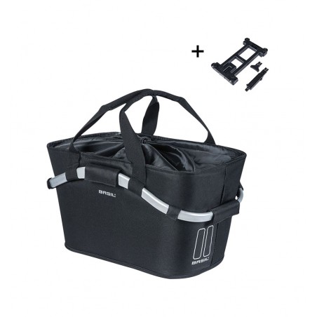 BASIL Rear bicycle basket with plate CLASSIC CARRY ALL 22L (38X20.5X17.5 CM) MIK 2.0 726727