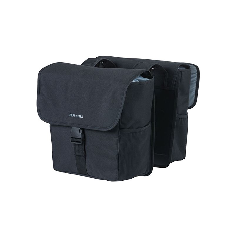 BASIL Alforjas traseras para bicicleta con sistema universal reflectante GO 32L (29X15X34 CM) BRIDGE 726731
