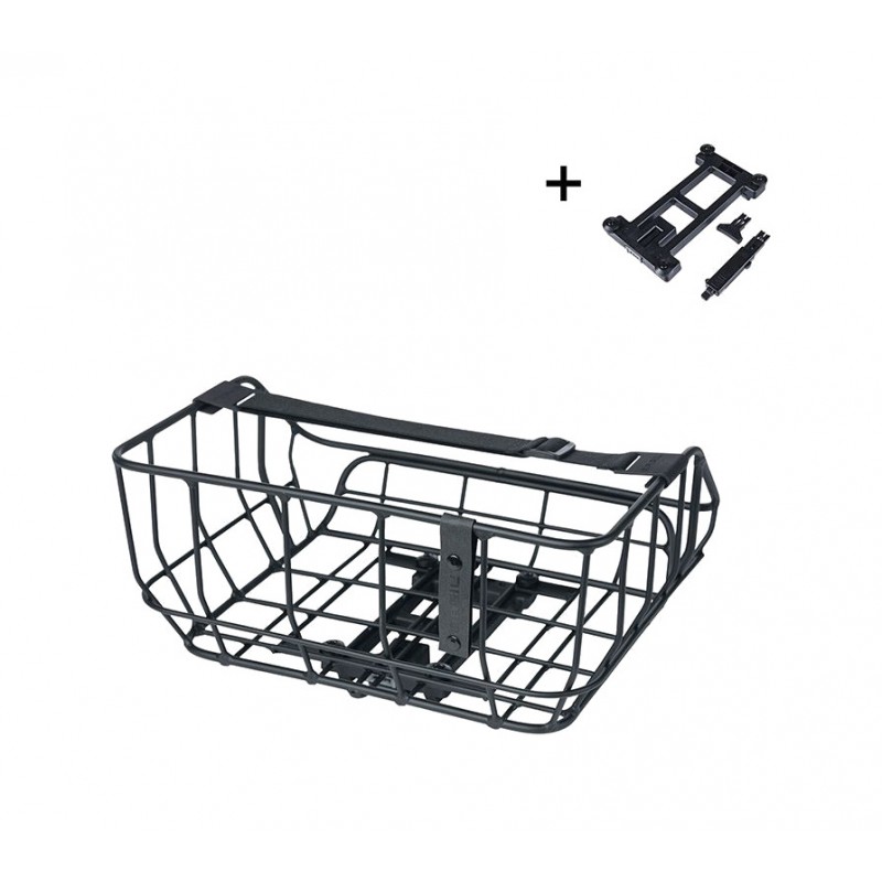 BASIL Cesta trasera para bicicleta con placa aluminio PORTLAND 25L (35X27X12.5 CM) MIK 2.0 726736