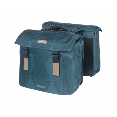 BASIL Alforjas traseras para bicicleta con placa poliéster reflectante ELEGANCE 40-49L (36X16X32 CM) MIK 2.0 726737